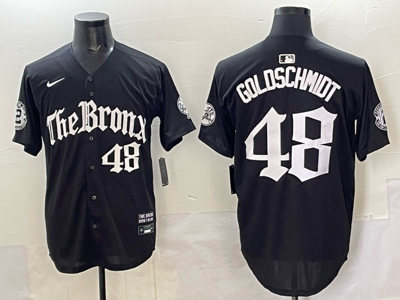 Men's New York Yankees Paul Goldschmidt Black Replica Player Jersey