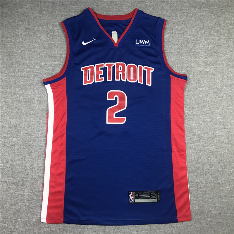 Men's Detroit Pistons Cade Cunningham Blue 2021 Fast Break Replica Jersey