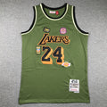 Men's Los Angeles Lakers Kobe Bryant Army Green 1996-97 Hardwood Classics Swingman Jersey