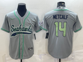 Men's Seattle Seahawks DK Metcalf Gray Game Jersey Joint Edition