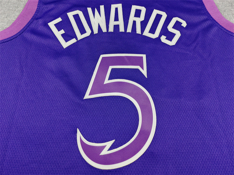 Men's Minnesota Timberwolves Anthony Edwards Purple 2025/26 Swingman Jersey - City Edition