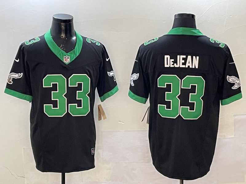 Men's Philadelphia Eagles Cooper DeJean Black Game Jersey