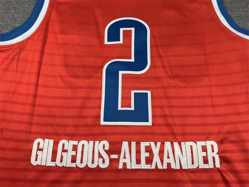 Men's Oklahoma City Thunder Shai Gilgeous-Alexander Orange 2022/23 Swingman Jersey - Statement Edition
