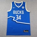 Men's Milwaukee Bucks Giannis Antetokounmpo Royal 2024/25 Swingman Player Jersey - City Edition