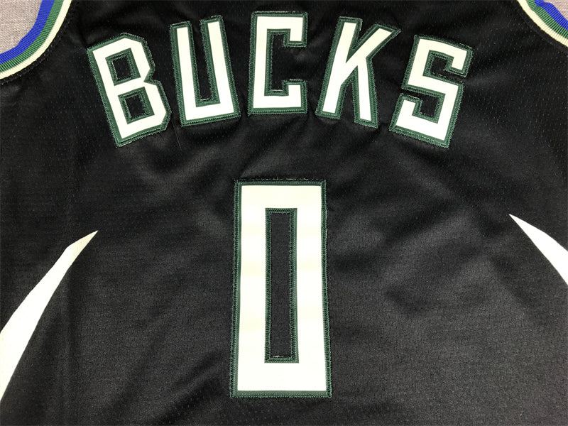 Men's Milwaukee Bucks Damian Lillard Black Fast Break Player Jersey - Statement Edition
