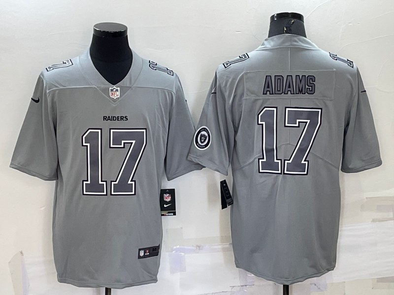 Men's Las Vegas Raiders Davante Adams Gray Atmosphere Fashion Game Jersey