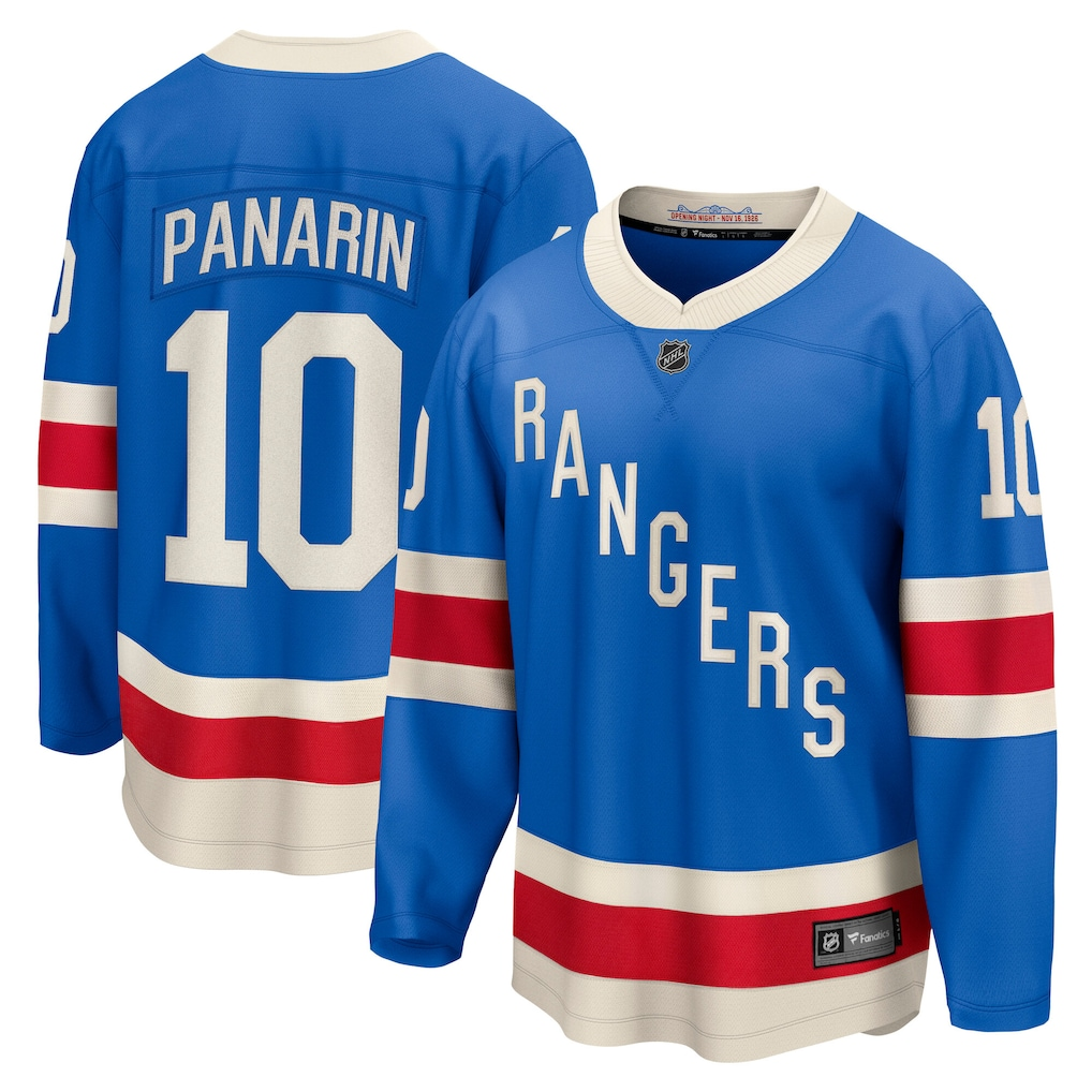 Men's New York Rangers Artemi Panarin Fanatics Blue Centennial Breakaway Jersey