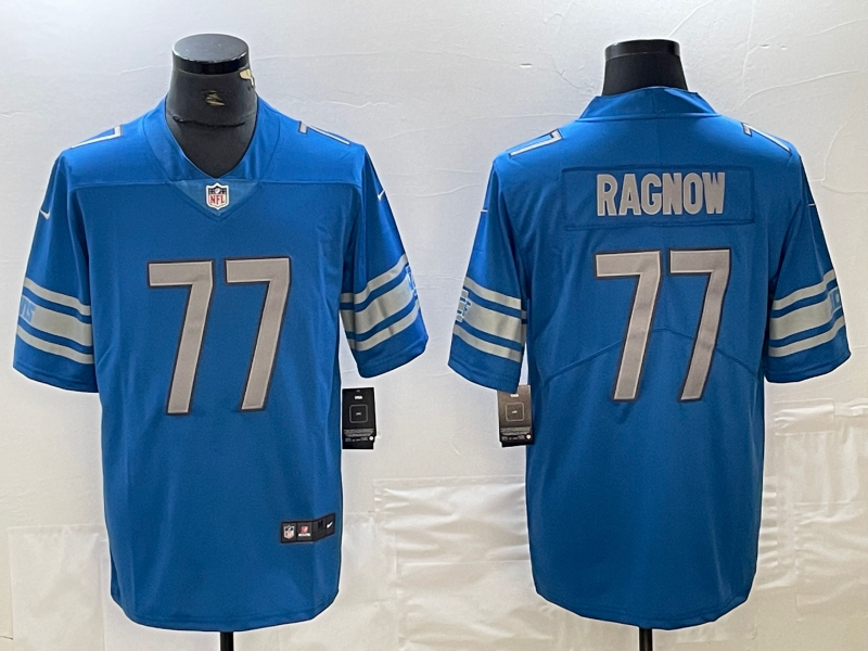 Men's Detroit Lions Frank Ragnow Blue Player Game Jersey
