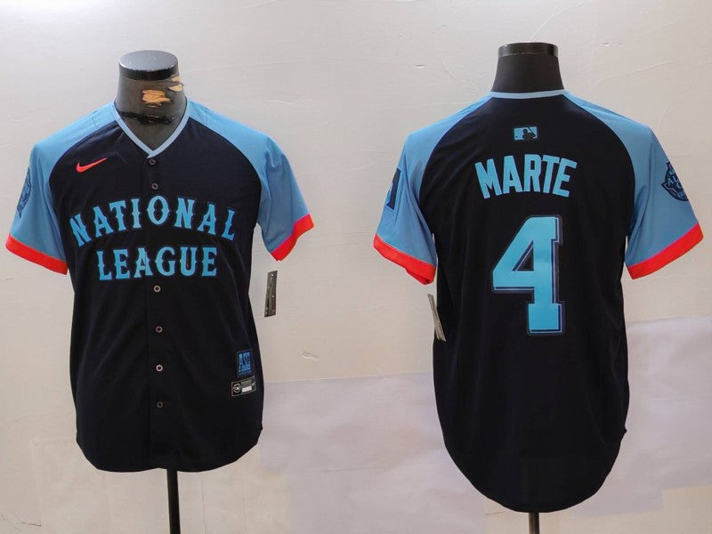 Men's National League Ketel Marte Navy 2024 MLB All-Star Game Limited Player Jersey
