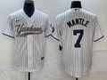 Men's New York Yankees Mickey Mantle White Game Jersey Joint Edition