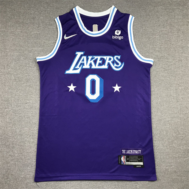 Men's Los Angeles Lakers Russell Westbrook Purple 2021/22 Swingman Jersey