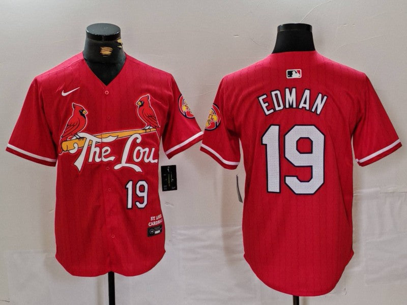 Men's St. Louis Cardinals Tommy Edman Red 2024 City Connect Limited Player Jersey