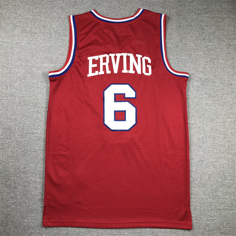 Men's Philadelphia 76ers Julius Erving Red Hardwood Classics Swingman Jersey