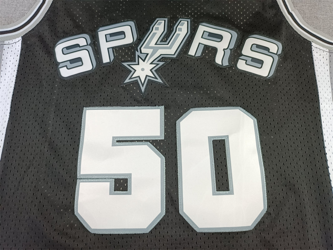 Men's San Antonio Spurs David Robinson Black Big & Tall Hardwood Classics Jersey