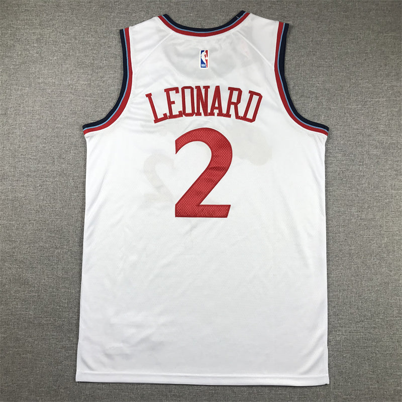 Men's LA Clippers Kawhi Leonard White Swingman Jersey