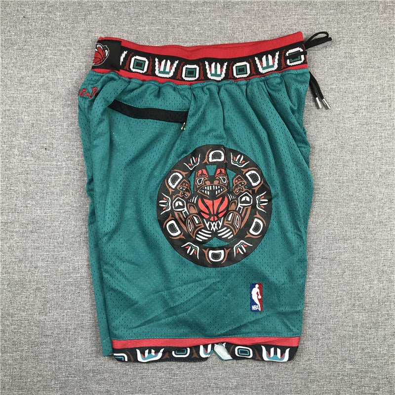 Men's Memphis Grizzlies 1995-96 Green Hardwood Classics Basketball Shorts