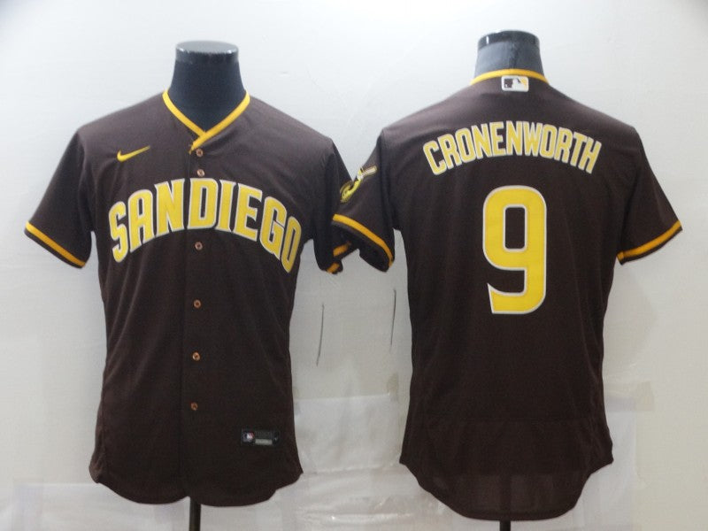 Men's San Diego Padres Jake Cronenworth Brown Stitched Jersey