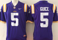 Men's LSU Tigers Derrius Guice Purple Player Game Jersey
