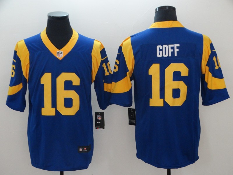 Men's Los Angeles Rams Jared Goff Blue Game Jersey