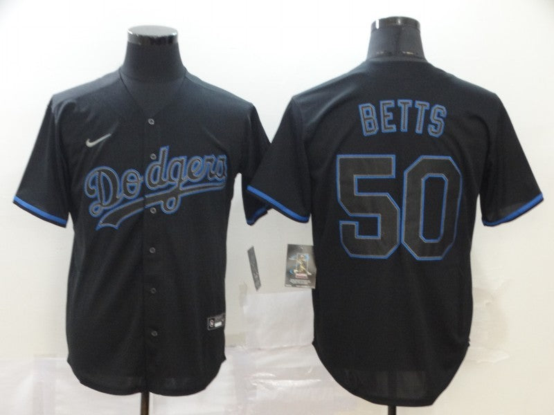 Men's Los Angeles Dodgers Mookie Betts Black Stitched Game Jersey