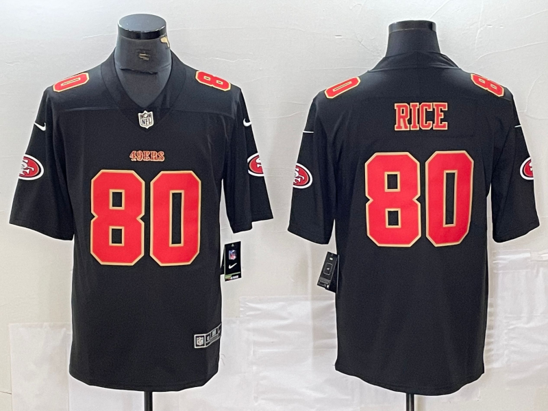 Men's San Francisco 49ers Jerry Rice Black Fashion Game Jersey