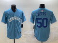Men's Los Angeles Dodgers Mookie Betts Light Blue Replica Player Jersey