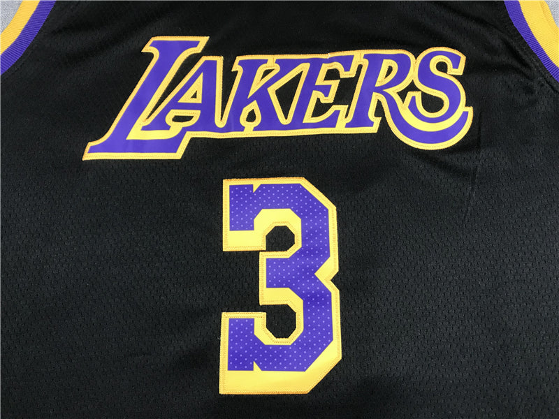 Men's Los Angeles Lakers Anthony Davis Black 2020/21 Swingman Player Jersey