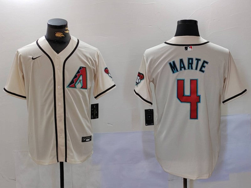 Men's Arizona Diamondbacks Ketel Marte White Home Limited Player Jersey