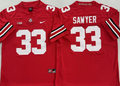 Men's Ohio State Buckeyes Jack Sawyer Red Player Game Jersey