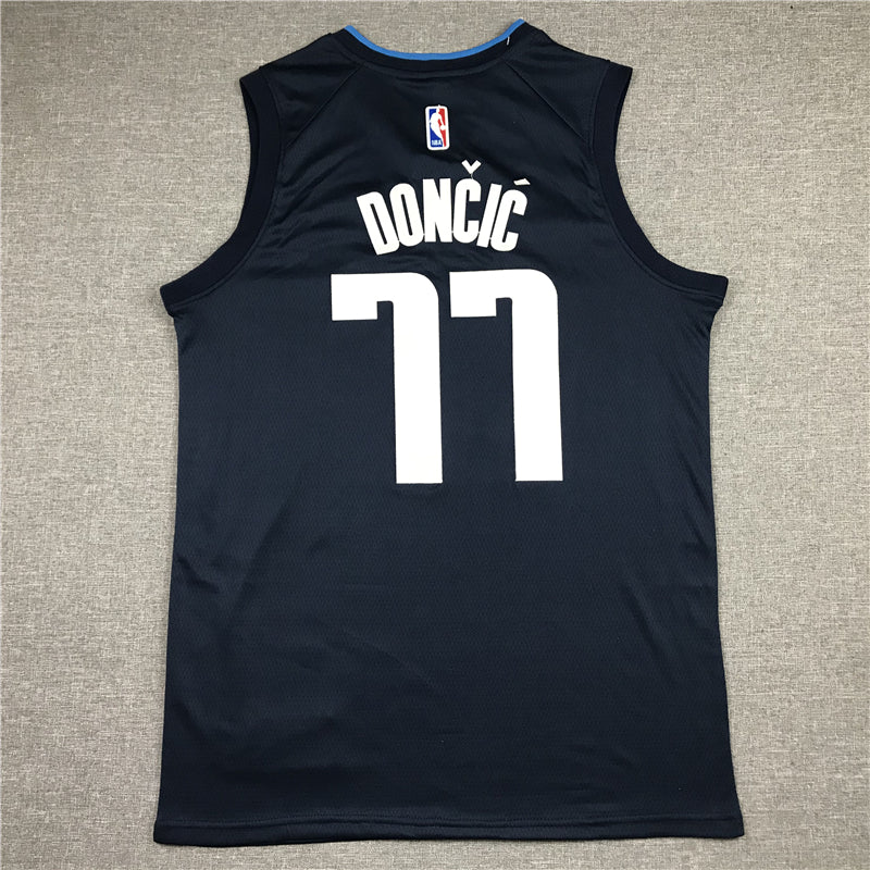 Men's Dallas Mavericks Luka Doncic NBA Dark Blue Replica Jersey