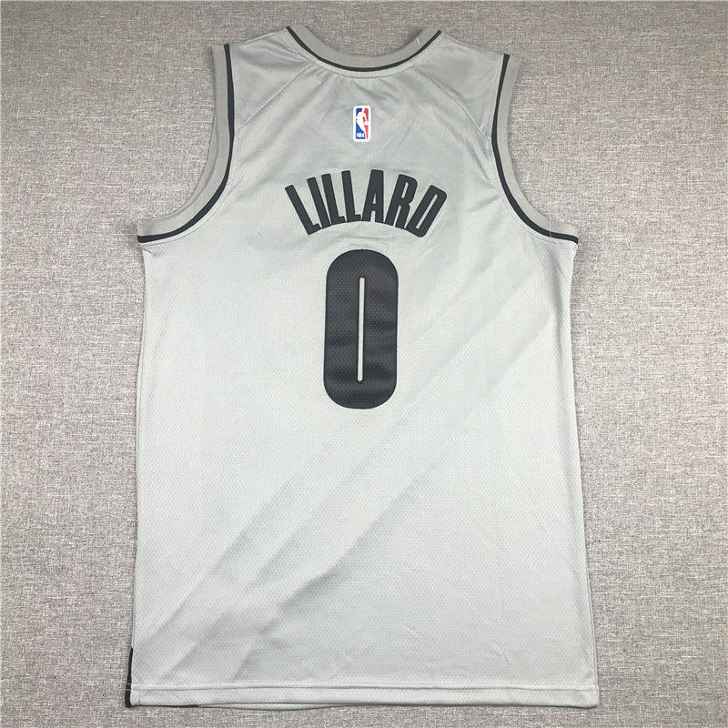 Men's Portland Trail Blazers Damian Lillard NBA Gray Swingman Jersey