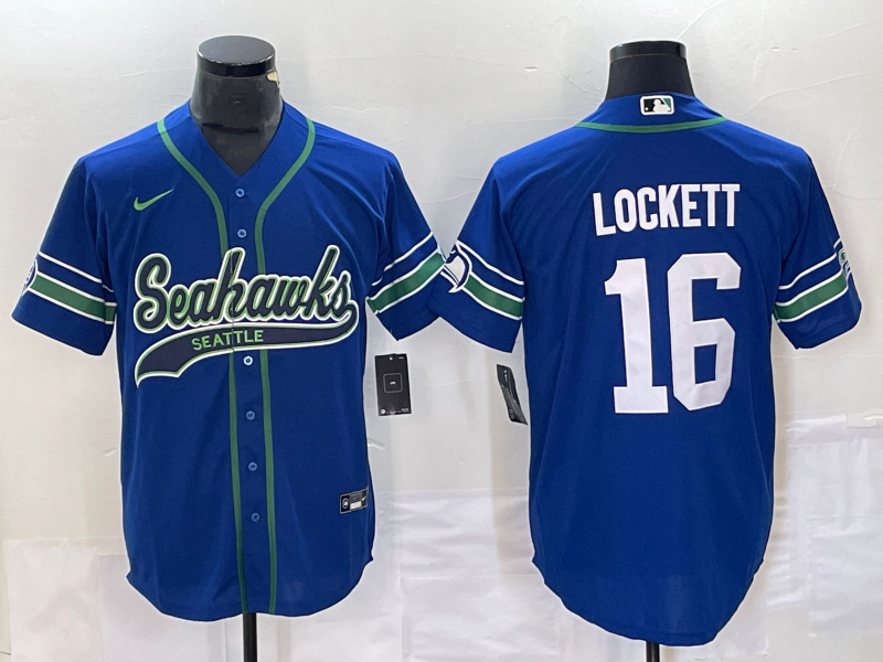 Men's Seattle Seahawks Tyler Lockett Royal Alternate Legend Player Jersey Joint Edition