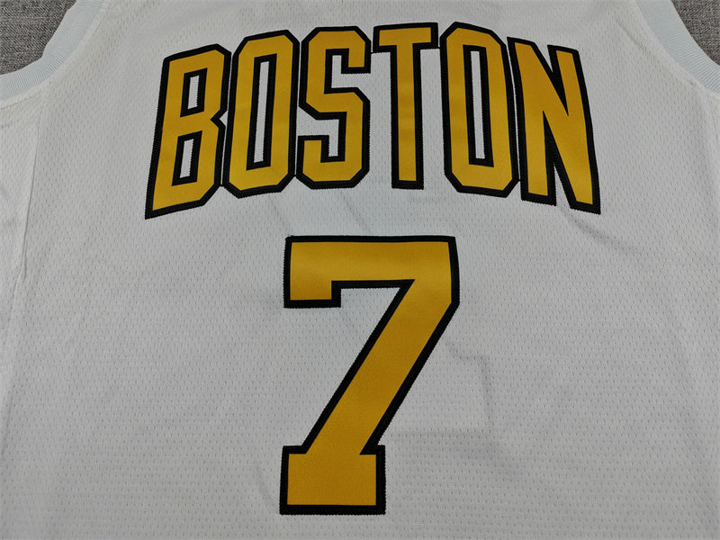 Men's Boston Celtics Jaylen Brown White 2025/26 Swingman Jersey - City Edition
