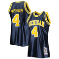 Men's Michigan Wolverines Chris Webber Navy Team Replica Player Jersey