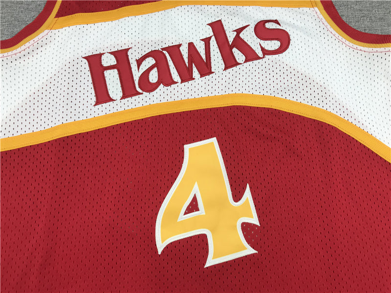 Men's Atlanta Hawks Spud Webb Red 1986-87 Hardwood Classics Swingman Jersey