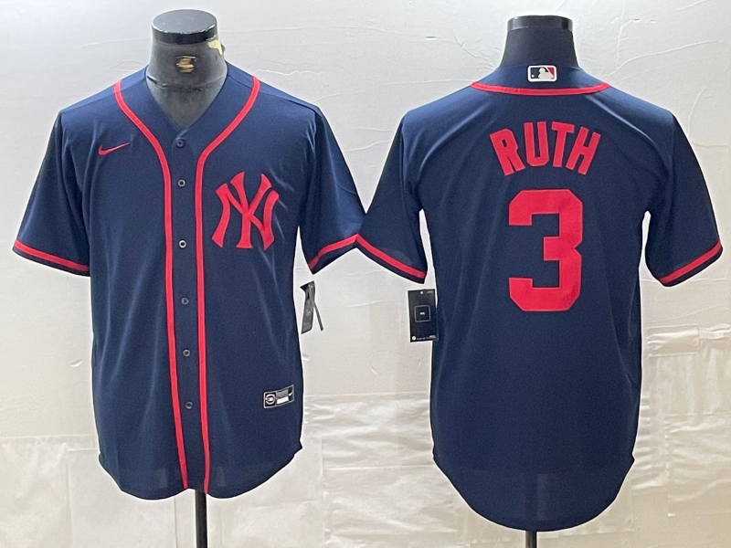 Men's New York Yankees Babe Ruth Navy Limited Game Jersey