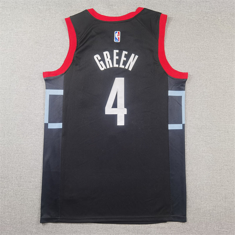 Men's Houston Rockets Jalen Green Black Swingman Jersey - Statement Edition