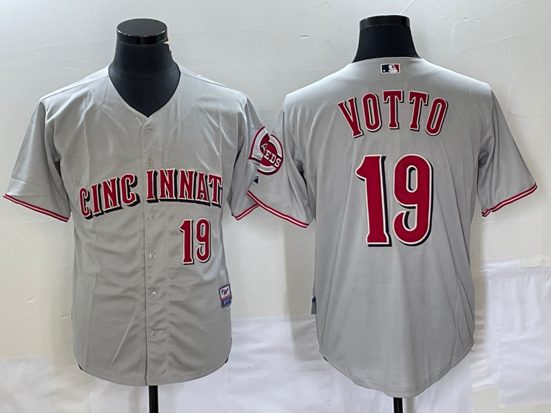 Men's Cincinnati Reds Joey Votto Gray Limited Player Jersey