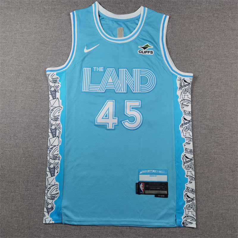 Men's Cleveland Cavaliers Donovan Mitchell Light Blue 2024/25 Swingman Jersey - City Edition