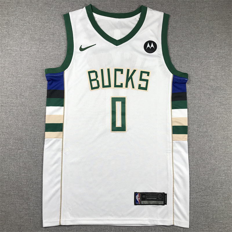 Men's Milwaukee Bucks Damian Lillard White Fast Break Player Jersey - Association Edition