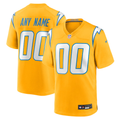 Men's Los Angeles Chargers Gold Alternate Charger Power Game Custom Jersey