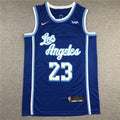 Men's Los Angeles Lakers LeBron James Blue Swingman Jersey