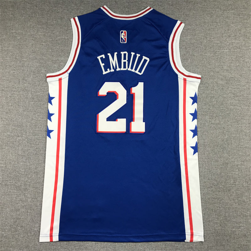 Men's Philadelphia 76ers Joel Embiid Blue Swingman Jersey - Icon Edition