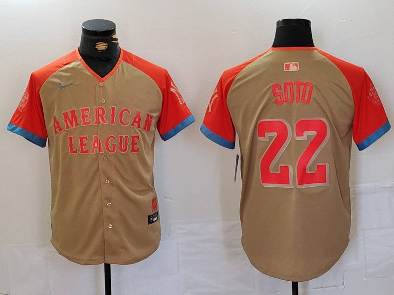 Men's American League Juan Soto Cream 2024 MLB All-Star Game Limited Player Jersey