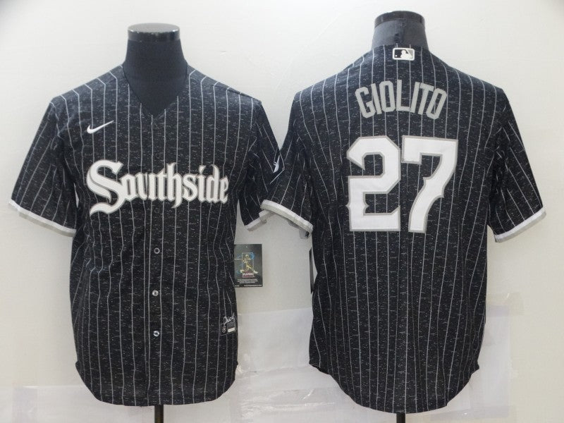Men's Chicago White Sox Lucas Giolito Black Replica Baseball Jersey