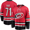 Men's Carolina Hurricanes Jesper Fast Red Home Breakaway Player Jersey