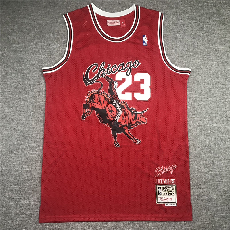 Men's Chicago Bulls Michael Jordan NBA Red Hardwood Classics Authentic Jersey