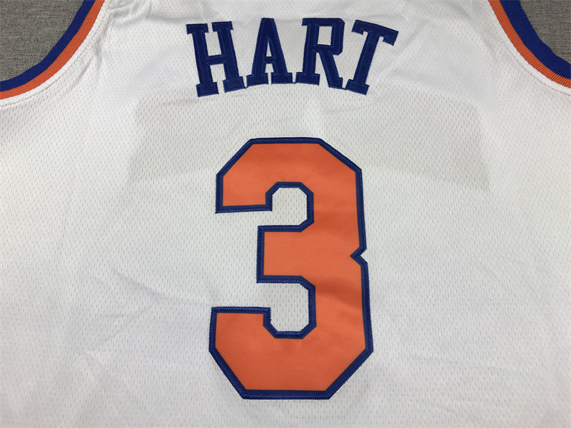 Men's New York Knicks Josh Hart White Swingman Jersey - Association Edition