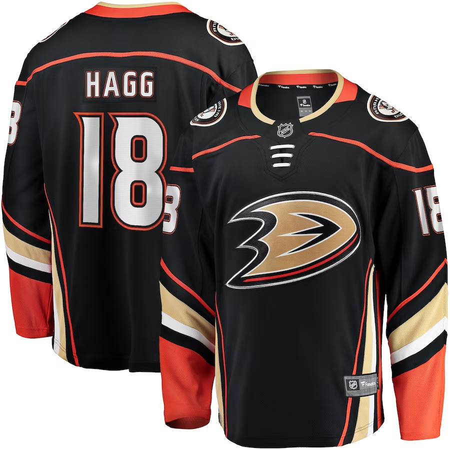 Men's Anaheim Ducks Robert Hagg Black Home Breakaway Jersey