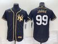 Men's New York Yankees Aaron Judge Black Fashion Stitched Jersey